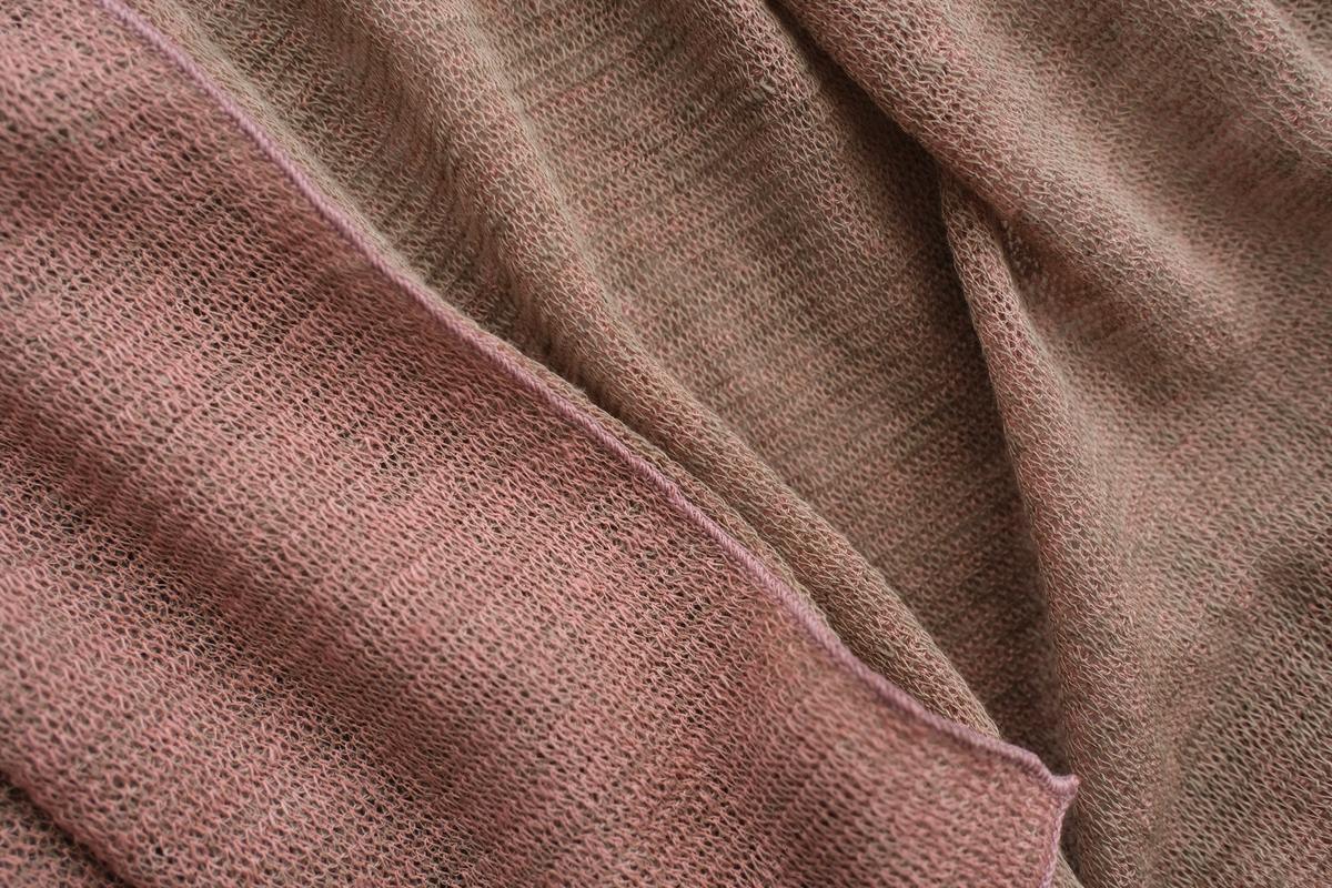 リネンニットストール｜ディープフォーン×オールドローズ