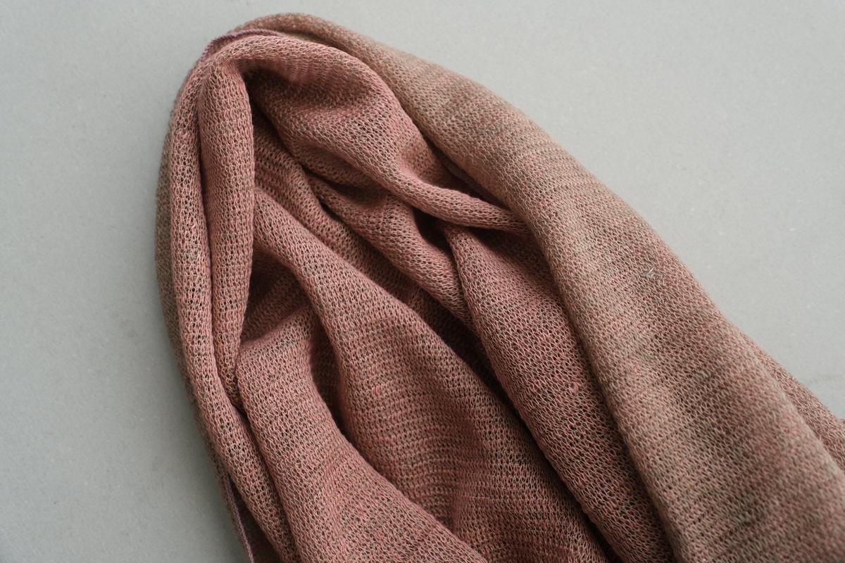 リネンニットストール｜ディープフォーン×オールドローズ