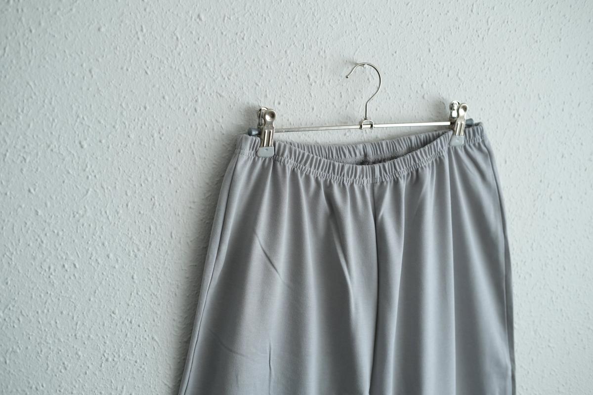 yohaku ドバイパンツ｜きれいめ天竺素材 グレー｜unisex freesize
