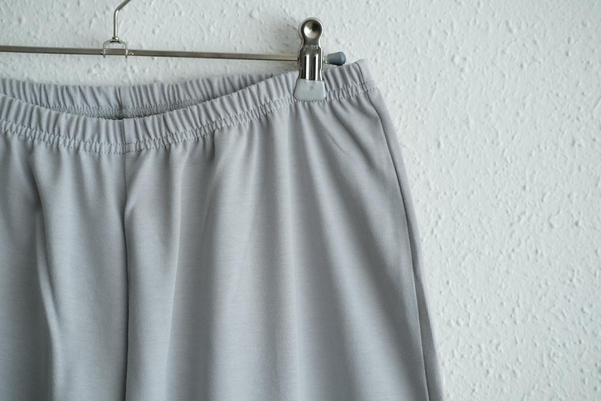 yohaku ドバイパンツ｜きれいめ天竺素材 グレー｜unisex freesize