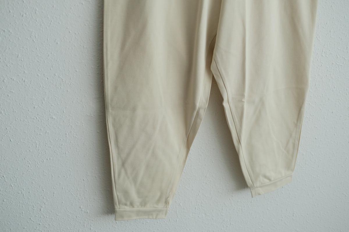 yohaku ドバイパンツ｜きれいめ天竺素材 アイボリー｜unisex freesize