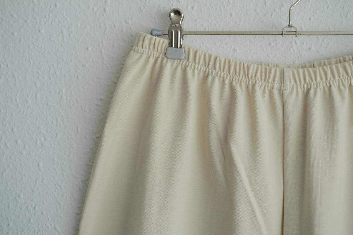 yohaku ドバイパンツ｜きれいめ天竺素材 アイボリー｜unisex freesize