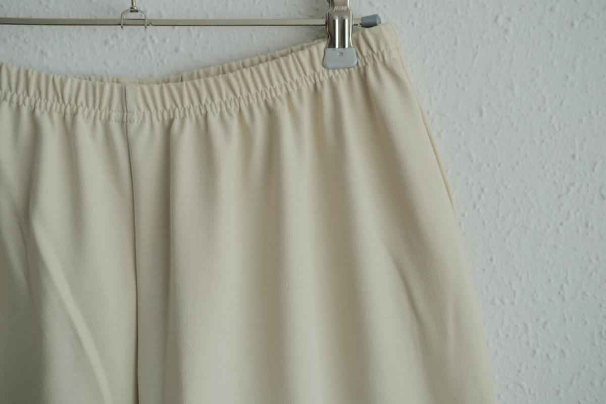 yohaku ドバイパンツ｜きれいめ天竺素材 アイボリー｜unisex freesize