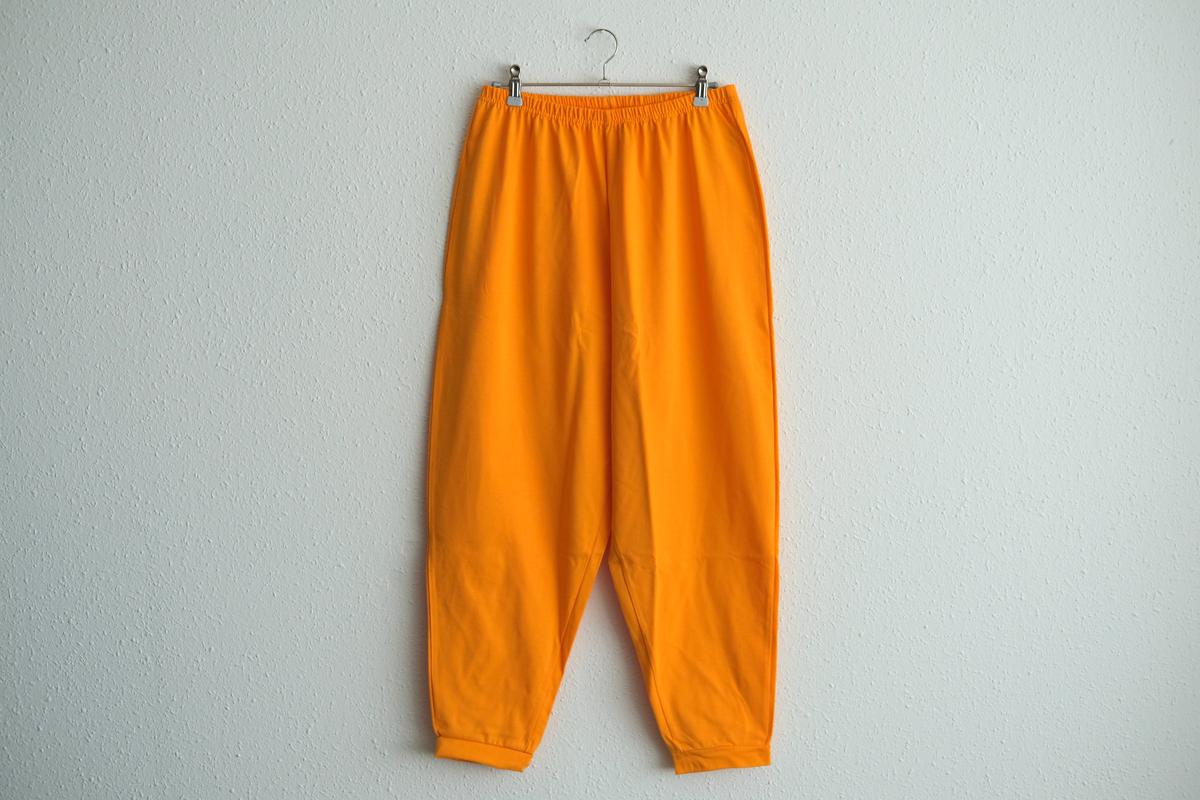 yohaku ドバイパンツ｜きれいめ天竺素材 オレンジ｜unisex freesize