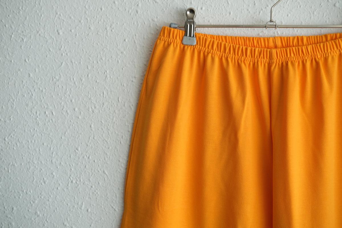 yohaku ドバイパンツ｜きれいめ天竺素材 オレンジ｜unisex freesize