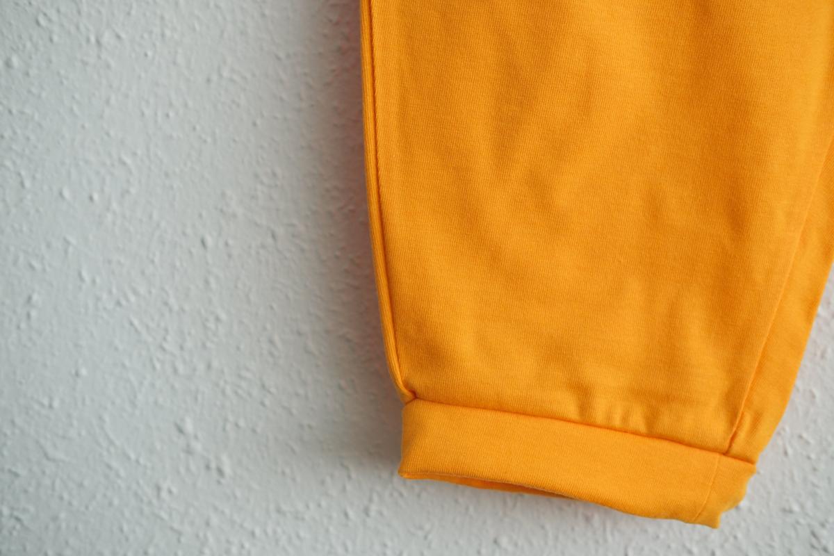 yohaku ドバイパンツ｜きれいめ天竺素材 オレンジ｜unisex freesize