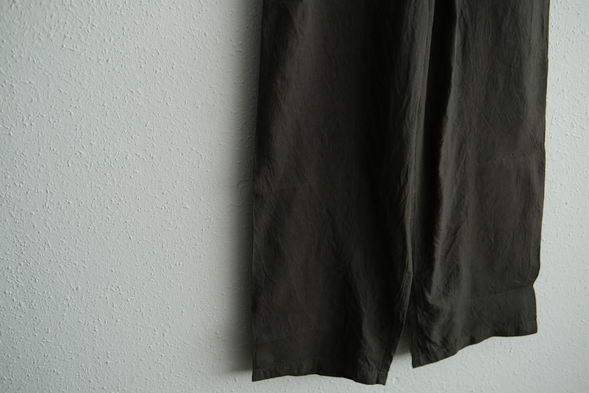 MITTAN / 大麻ワイドパンツ 高密度 蓬（濃） PT-143DC / unisex