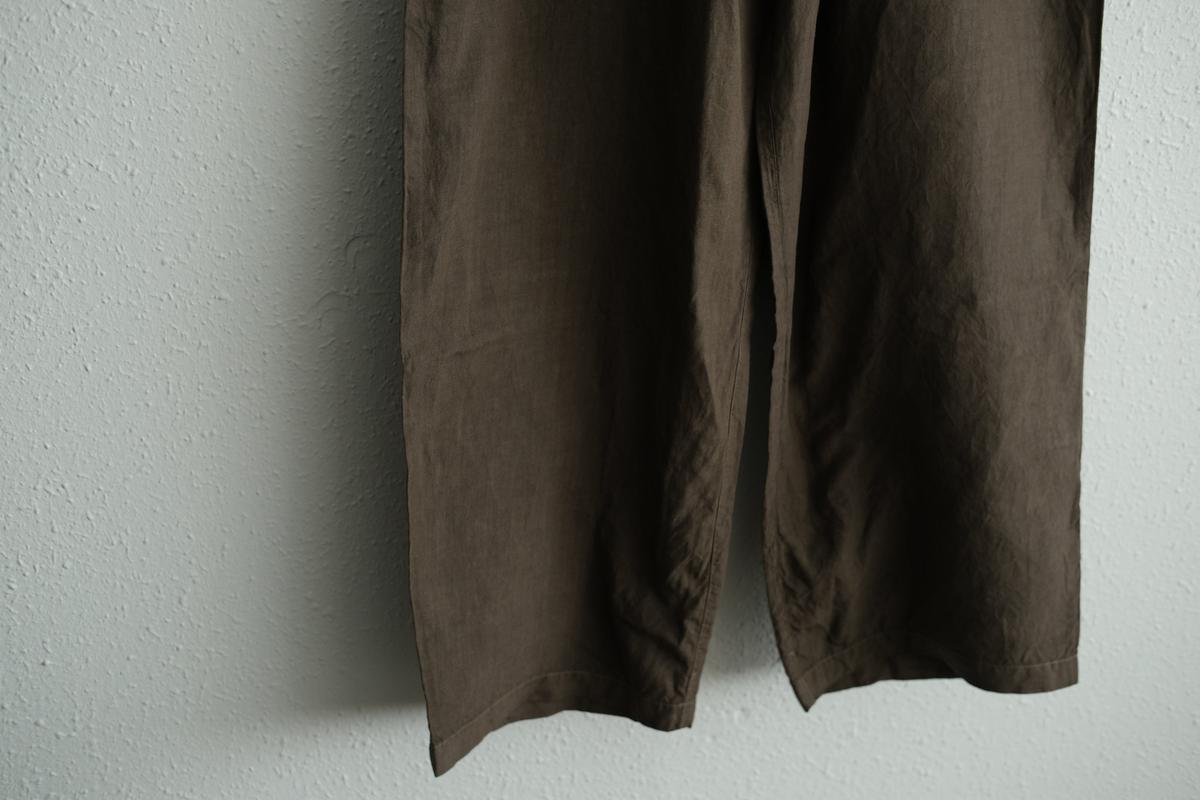 MITTAN / 大麻ワイドパンツ 高密度 胡桃（濃） PT-143DC / unisex