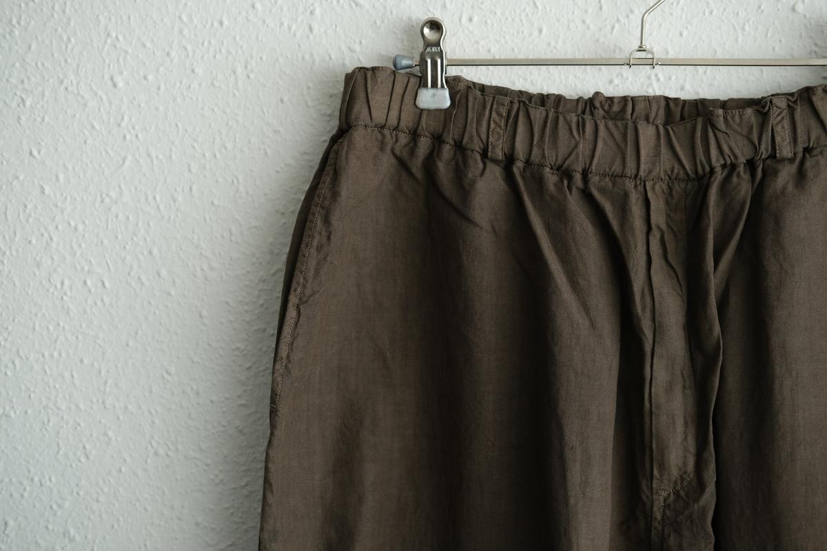 MITTAN / 大麻ワイドパンツ 高密度 胡桃（濃） PT-143DC / unisex