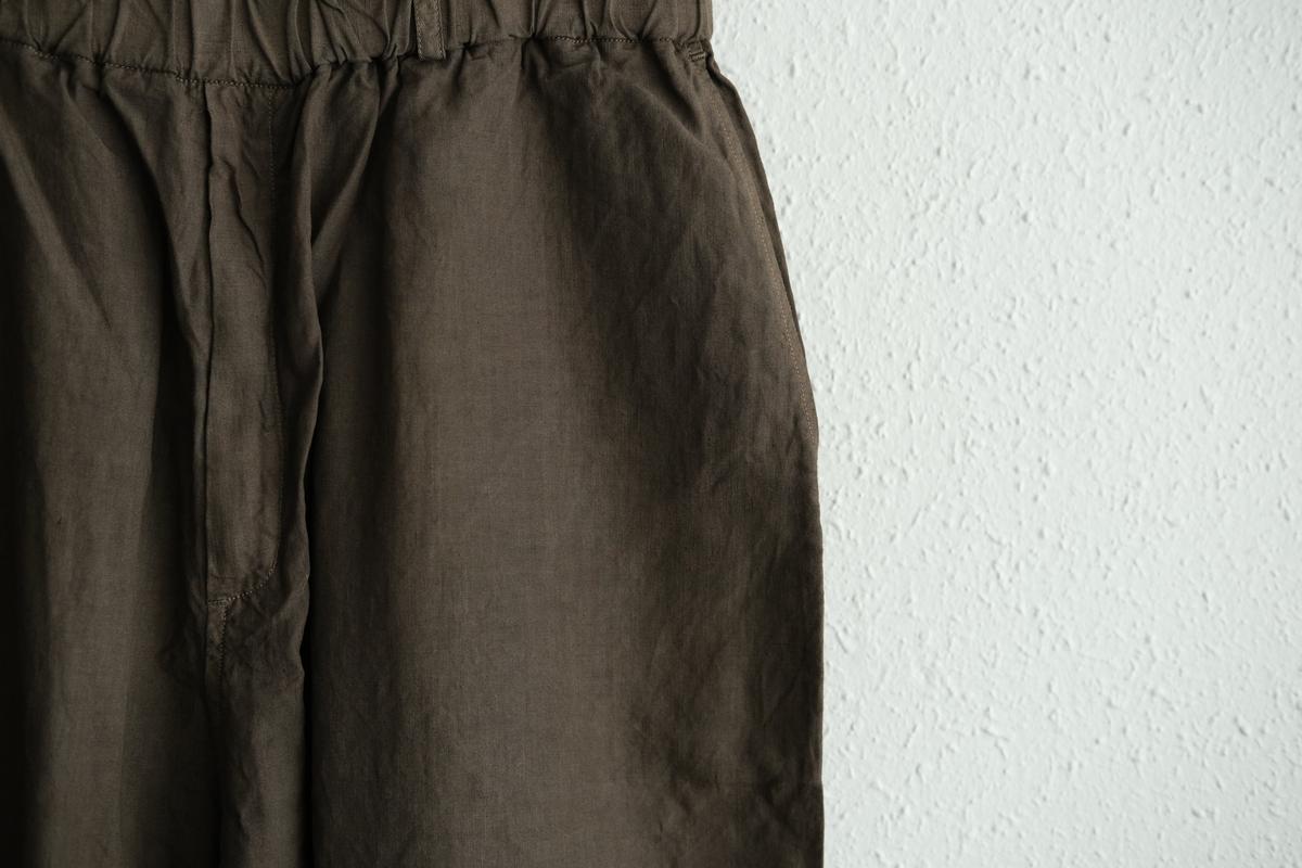 MITTAN / 大麻ワイドパンツ 高密度 胡桃（濃） PT-143DC / unisex