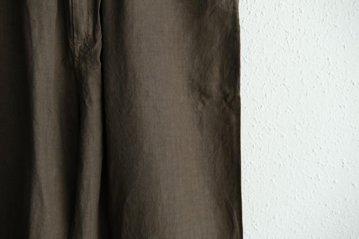 MITTAN / 大麻ワイドパンツ 高密度 胡桃（濃） PT-143DC / unisex