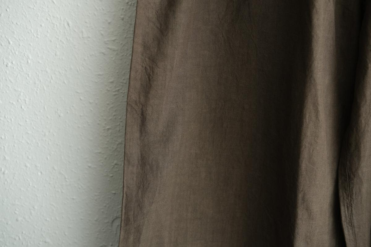 MITTAN / 大麻ワイドパンツ 高密度 胡桃（濃） PT-143DC / unisex