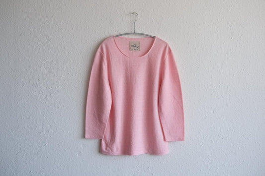 リネンコットンアンダーウェア7分袖|レディース|パウダーピンク