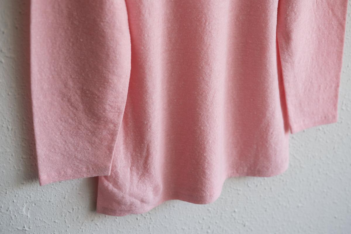 リネンコットンアンダーウェア7分袖｜レディース｜パウダーピンク