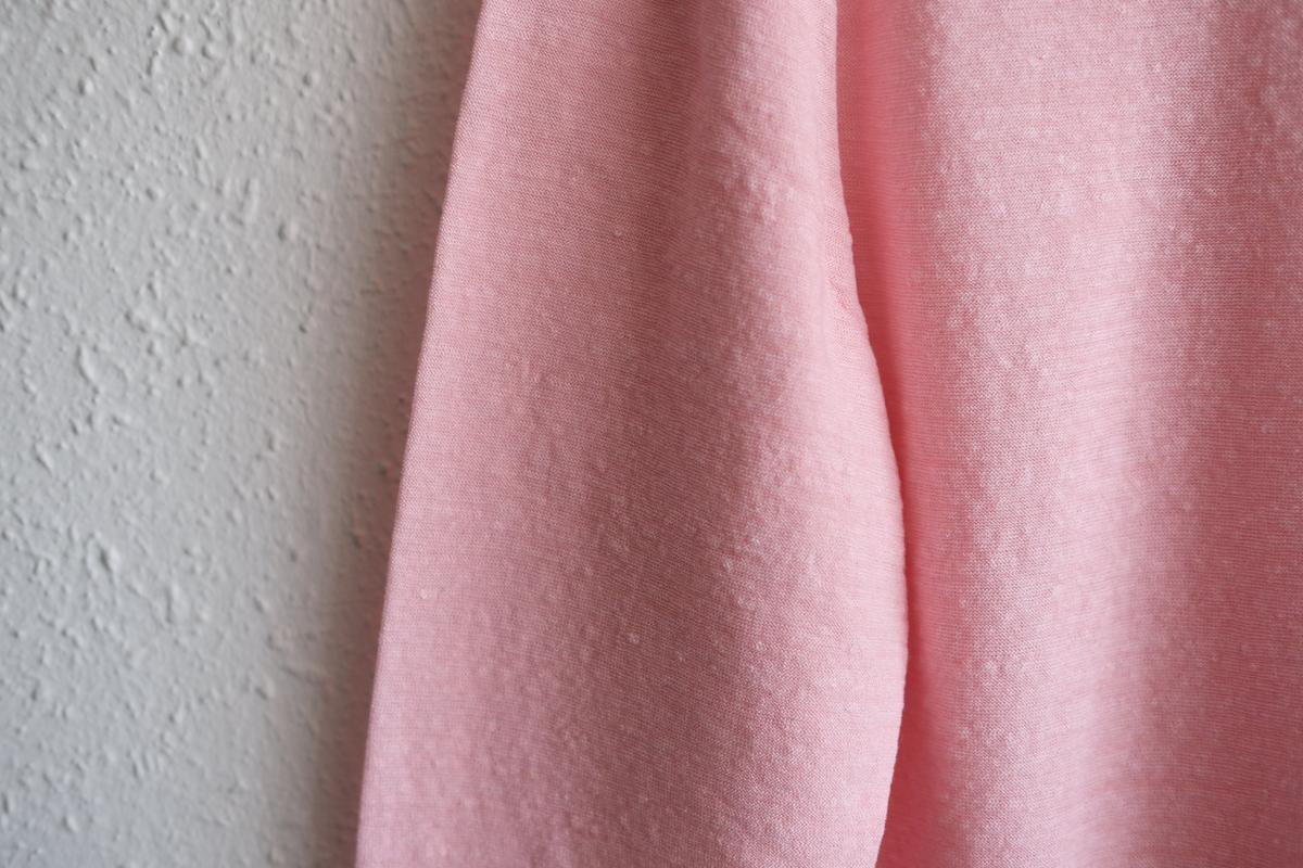 リネンコットンアンダーウェア7分袖｜レディース｜パウダーピンク