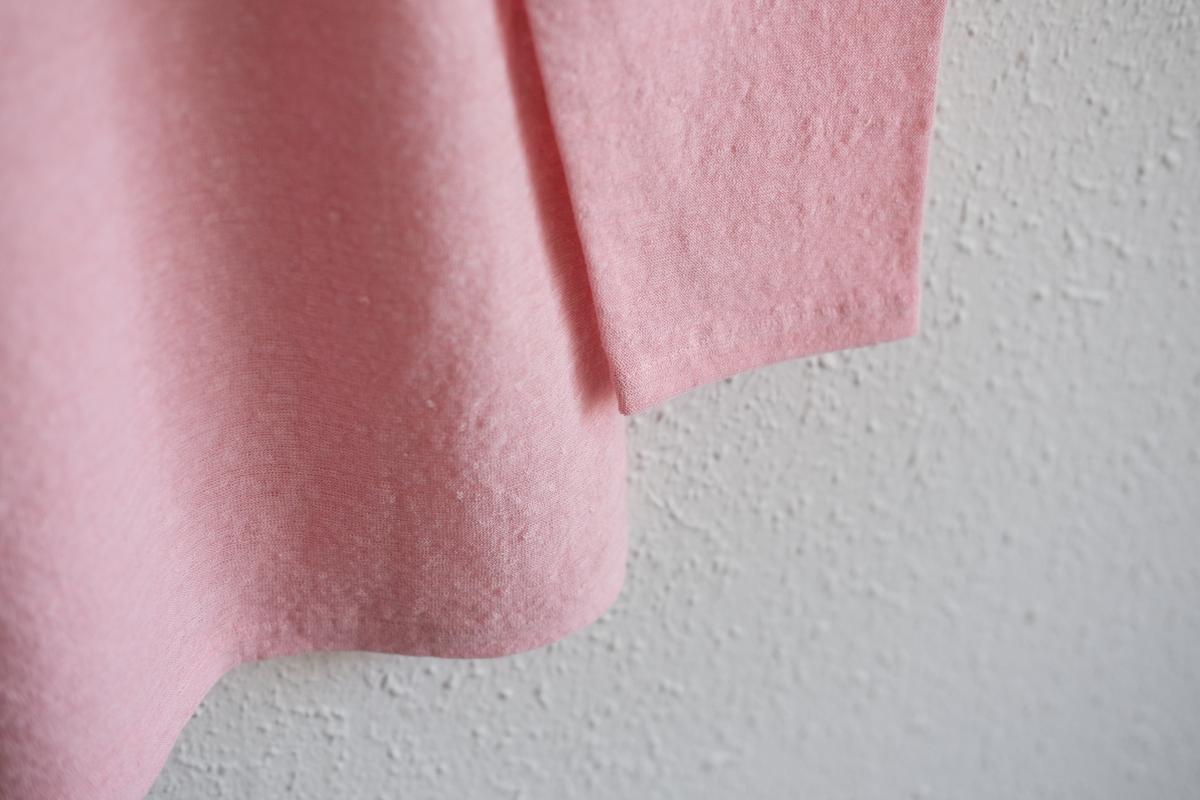 リネンコットンアンダーウェア7分袖｜レディース｜パウダーピンク