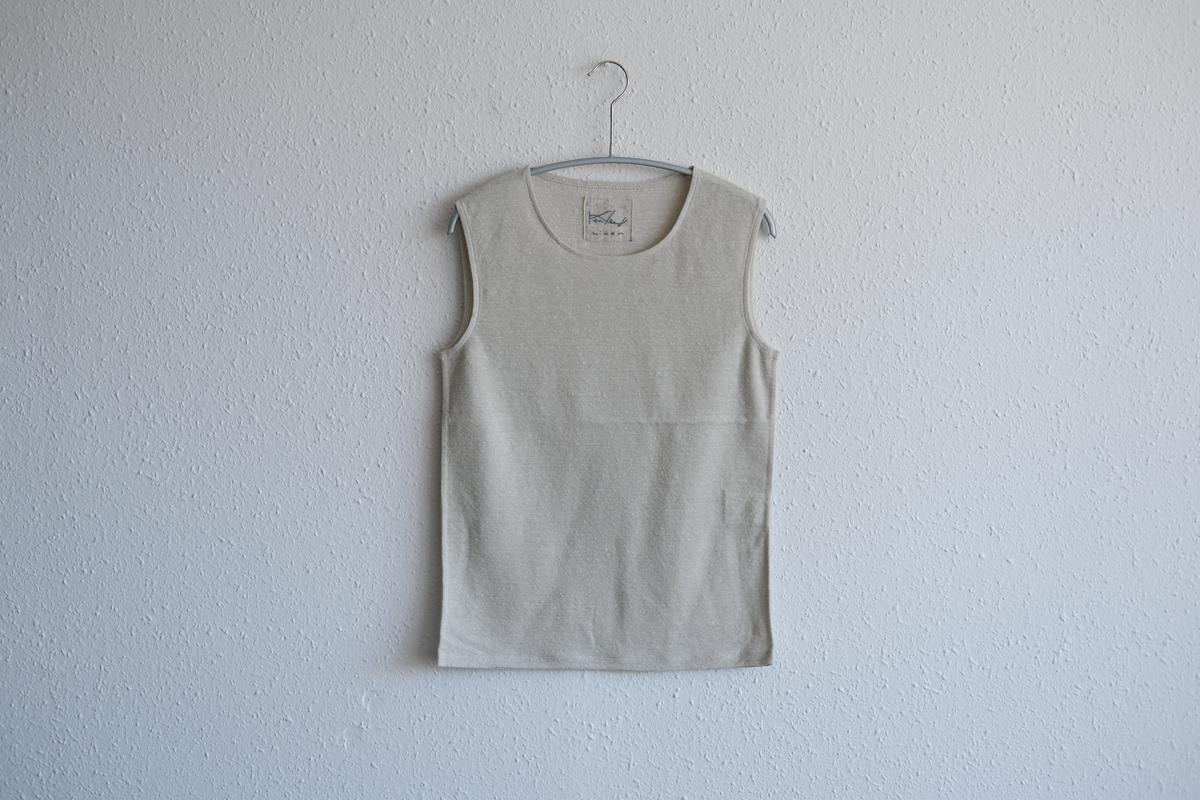 リネンコットンアンダーウェア ノースリーブ｜レディース｜グリーシェル