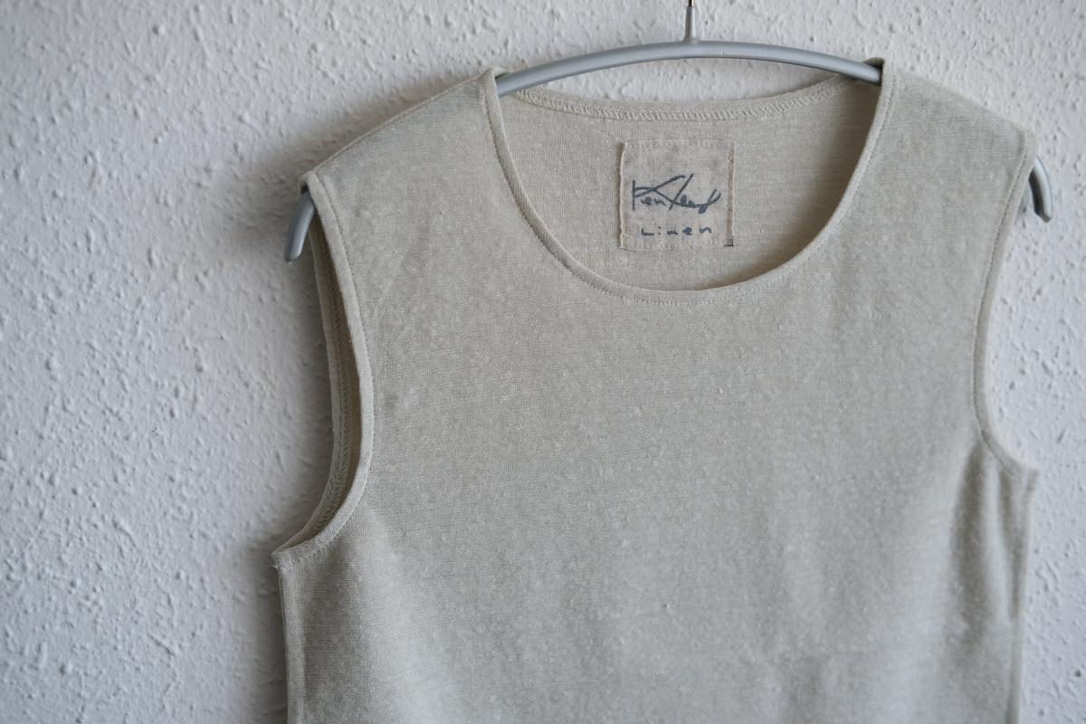 リネンコットンアンダーウェア ノースリーブ｜レディース｜グリーシェル