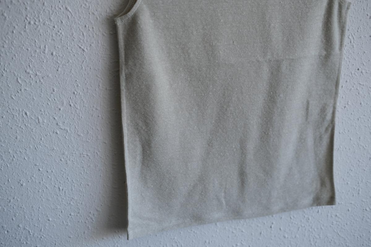 リネンコットンアンダーウェア ノースリーブ｜レディース｜グリーシェル