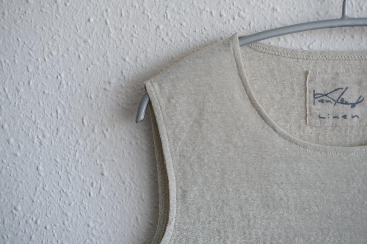 リネンコットンアンダーウェア ノースリーブ｜レディース｜グリーシェル