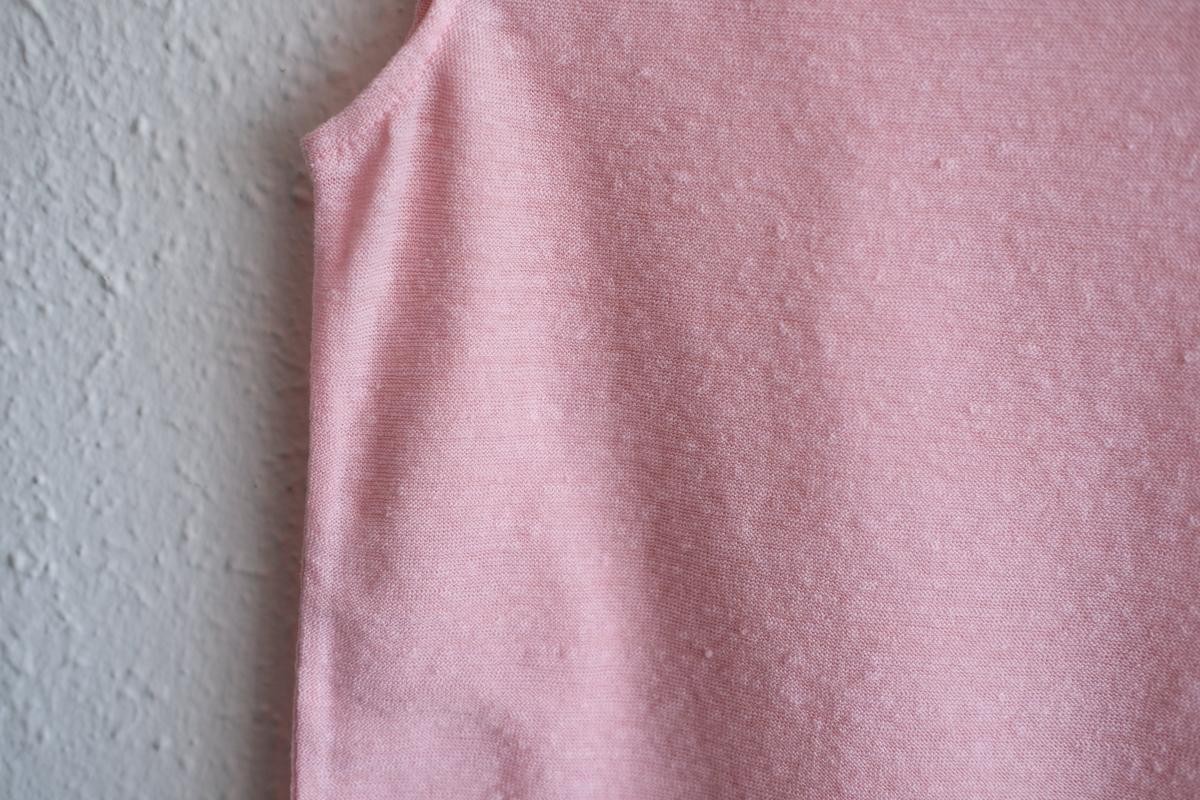 リネンコットンアンダーウェア ノースリーブ｜レディース｜パウダーピンク