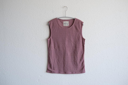 リネンコットンアンダーウェア ノースリーブ|レディース|オールドピンク