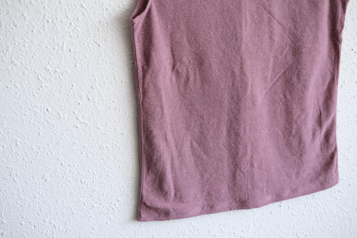 リネンコットンアンダーウェア ノースリーブ｜レディース｜オールドピンク