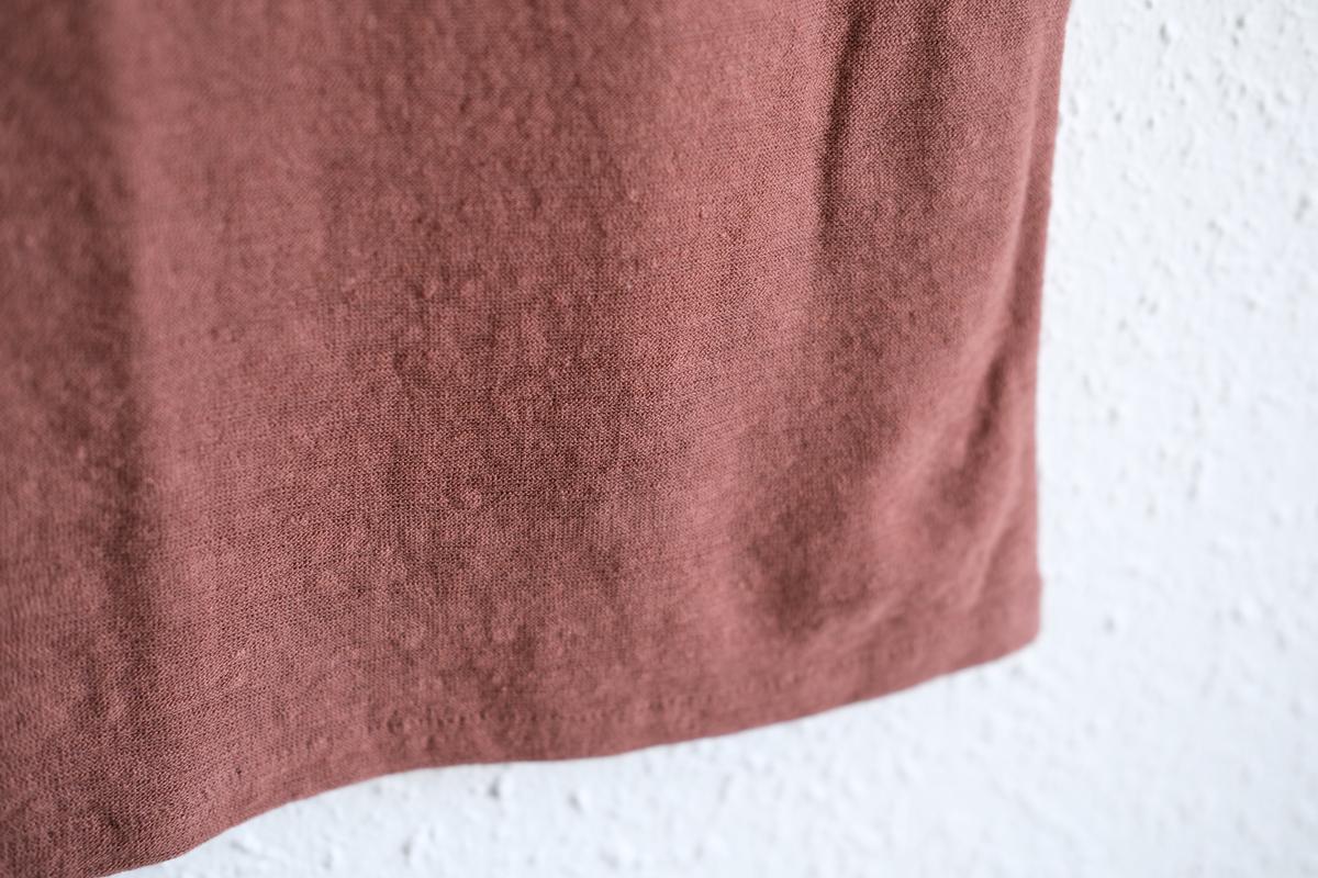 リネンコットンアンダーウェア ノースリーブ｜レディース｜ミルクティー