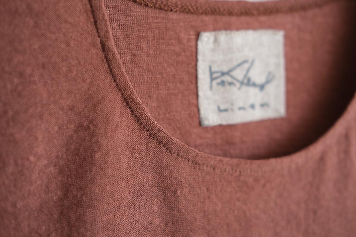 リネンコットンアンダーウェア ノースリーブ｜レディース｜ミルクティー