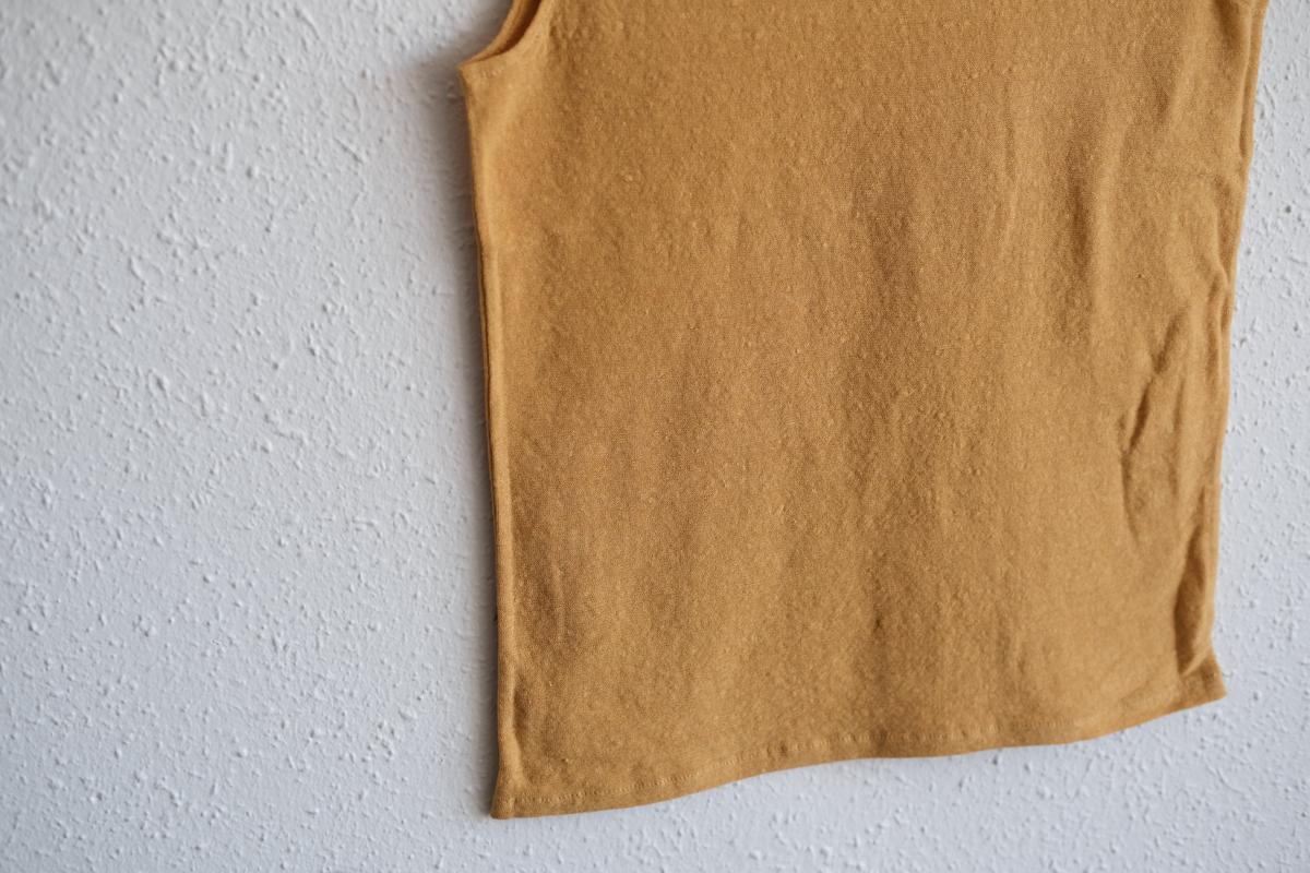 リネンコットンアンダーウェア ノースリーブ｜レディース｜シナモンオレンジ