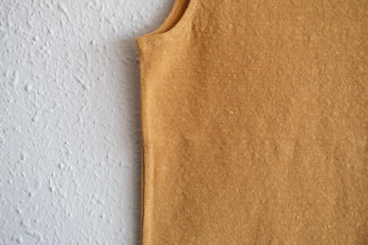 リネンコットンアンダーウェア ノースリーブ｜レディース｜シナモンオレンジ