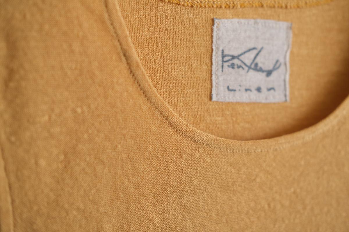 リネンコットンアンダーウェア ノースリーブ｜レディース｜シナモンオレンジ