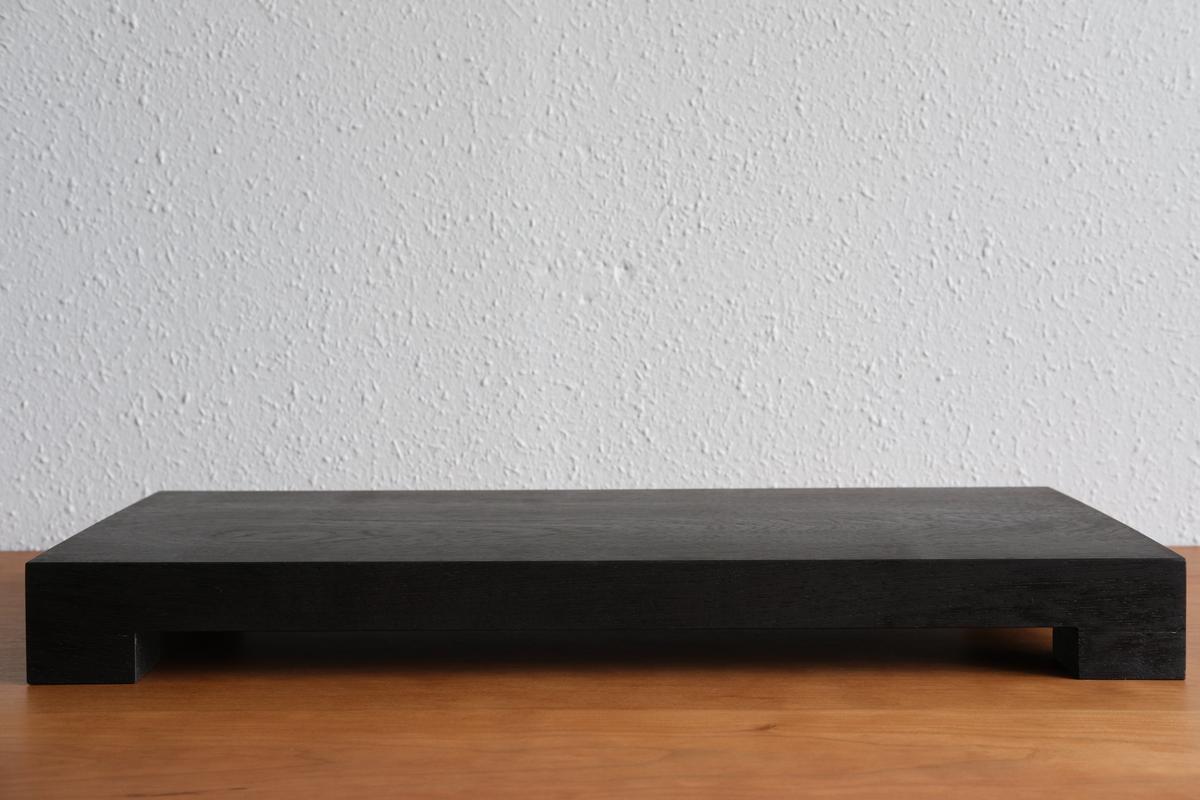 無垢材の切出し脚付き台 ウェンジ オイル仕上げ ＜4＞