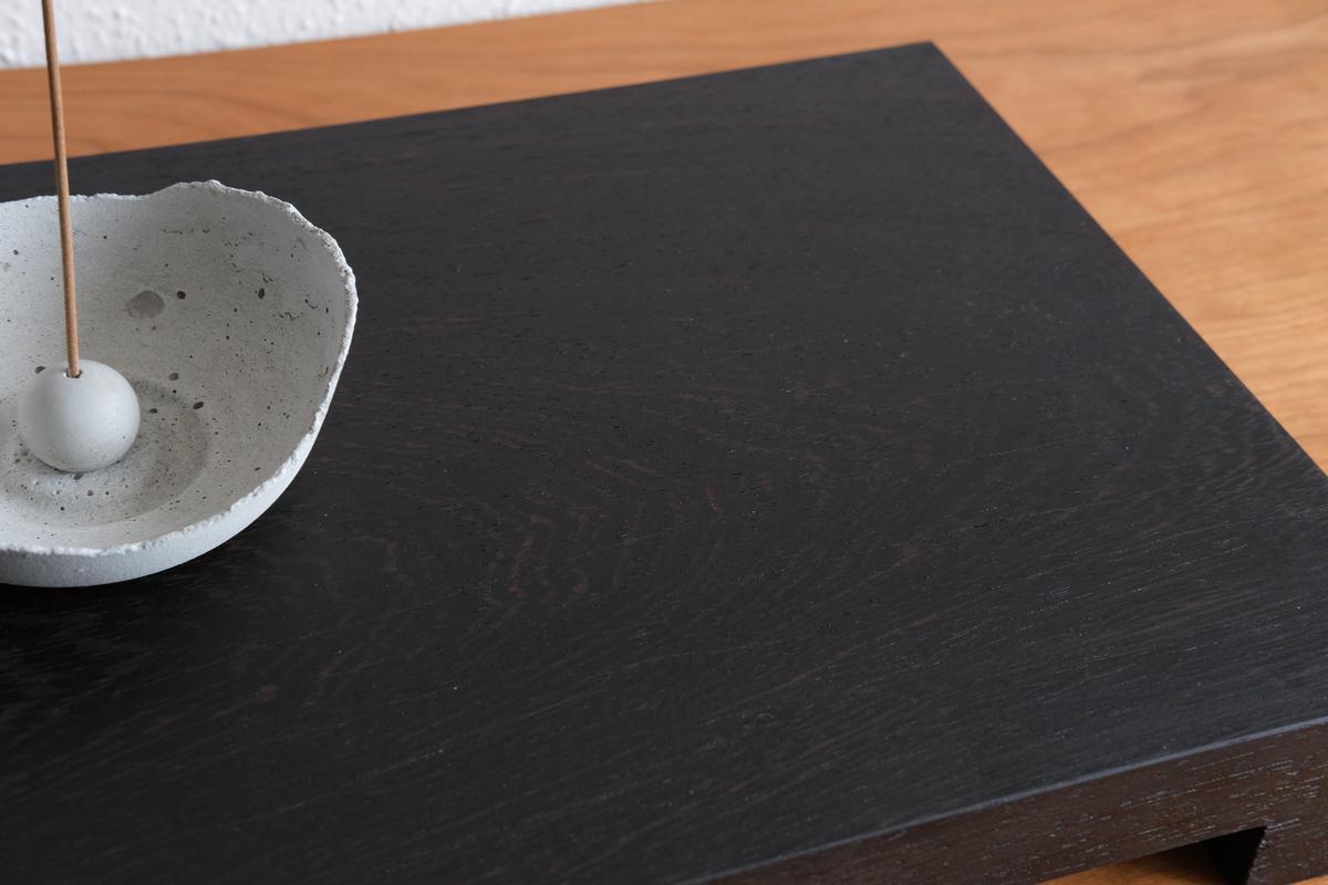 無垢材の切出し脚付き台 ウェンジ オイル仕上げ ＜4＞