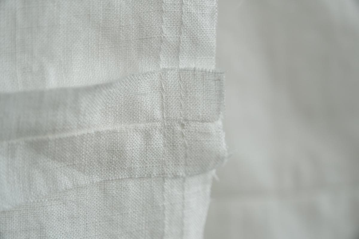 端切れパッチワーク / リネン・白 / 2サイズ