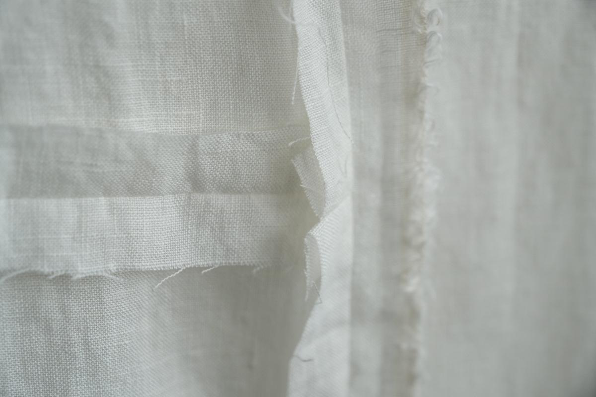 端切れパッチワーク / リネン・白 / 2サイズ