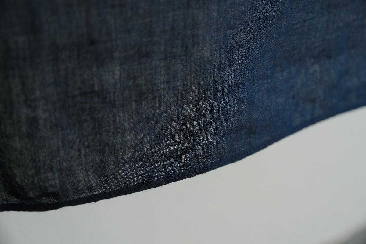 本藍染め麻風呂敷 大（無地） オーガニックリネン・シャトル織機