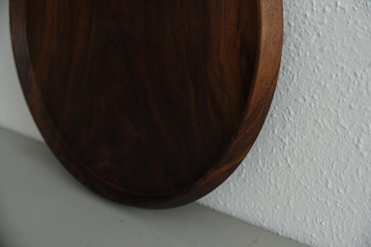 丸盆 ウォールナット オイル仕上げ