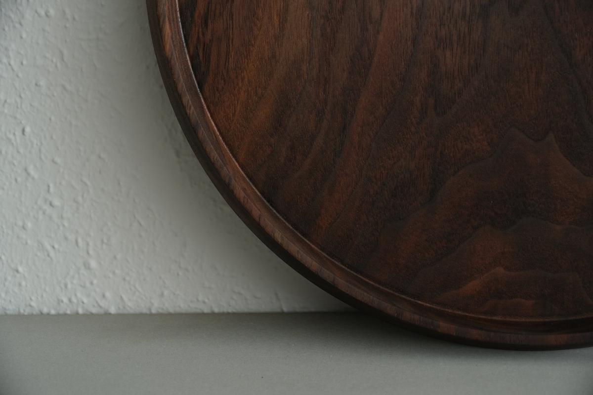 丸盆 ウォールナット オイル仕上げ