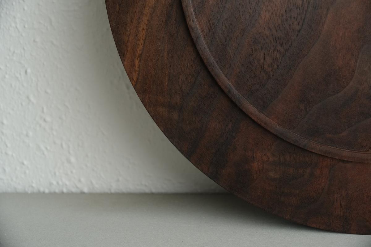 丸盆 ウォールナット オイル仕上げ