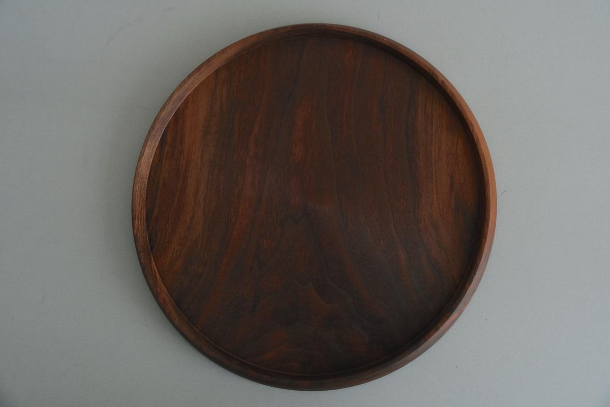 丸盆 ウォールナット オイル仕上げ