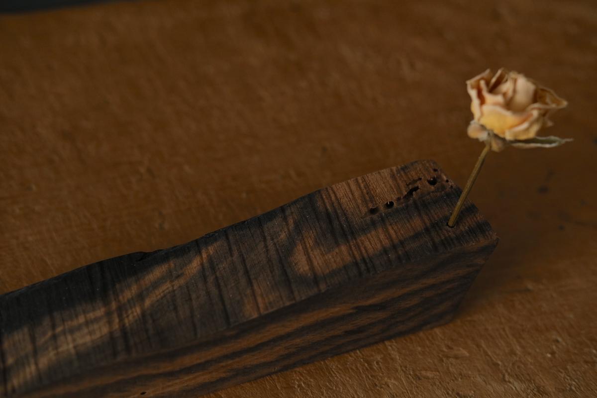 端材オブジェ｜黒柿（F）