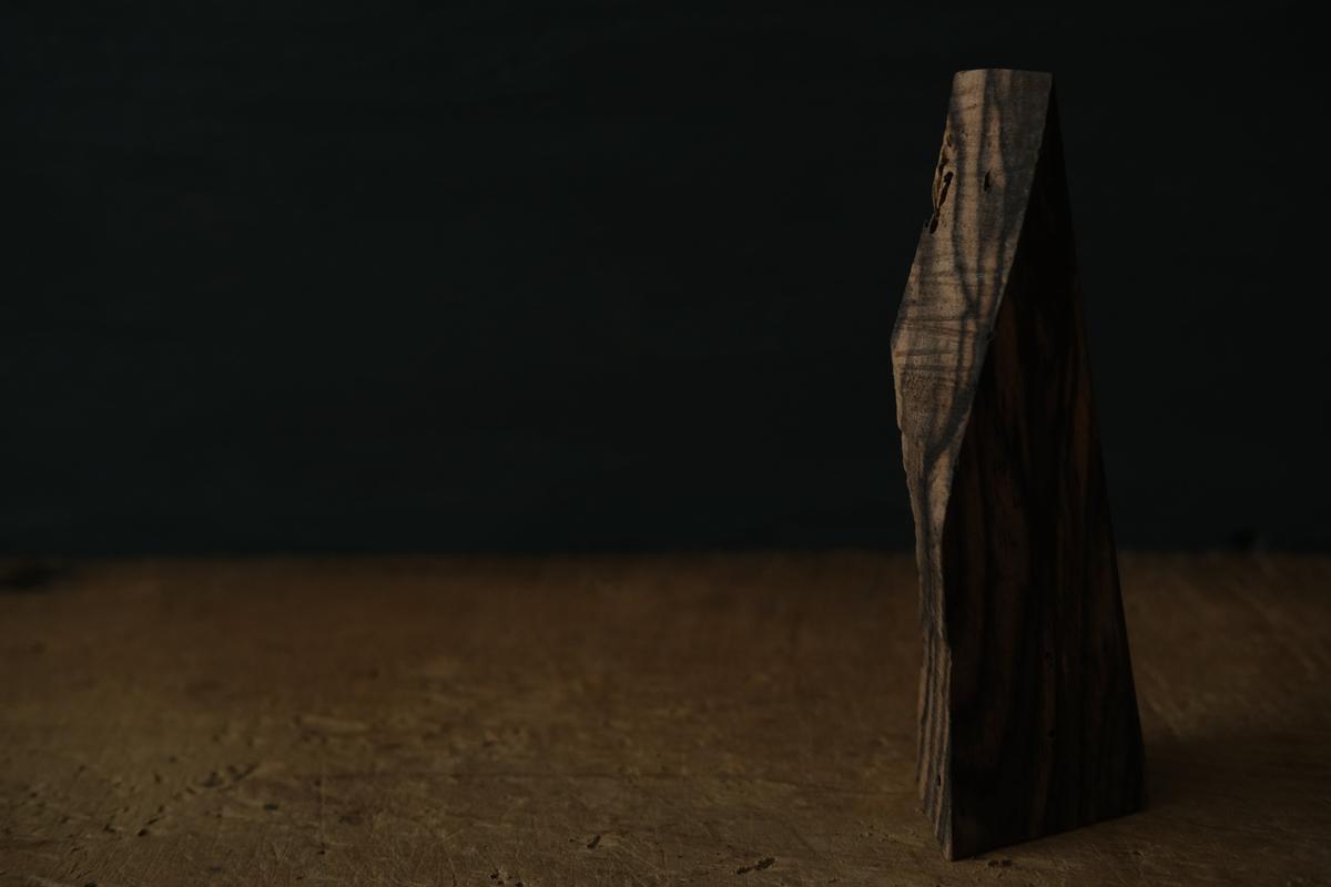 端材オブジェ｜黒柿（E）