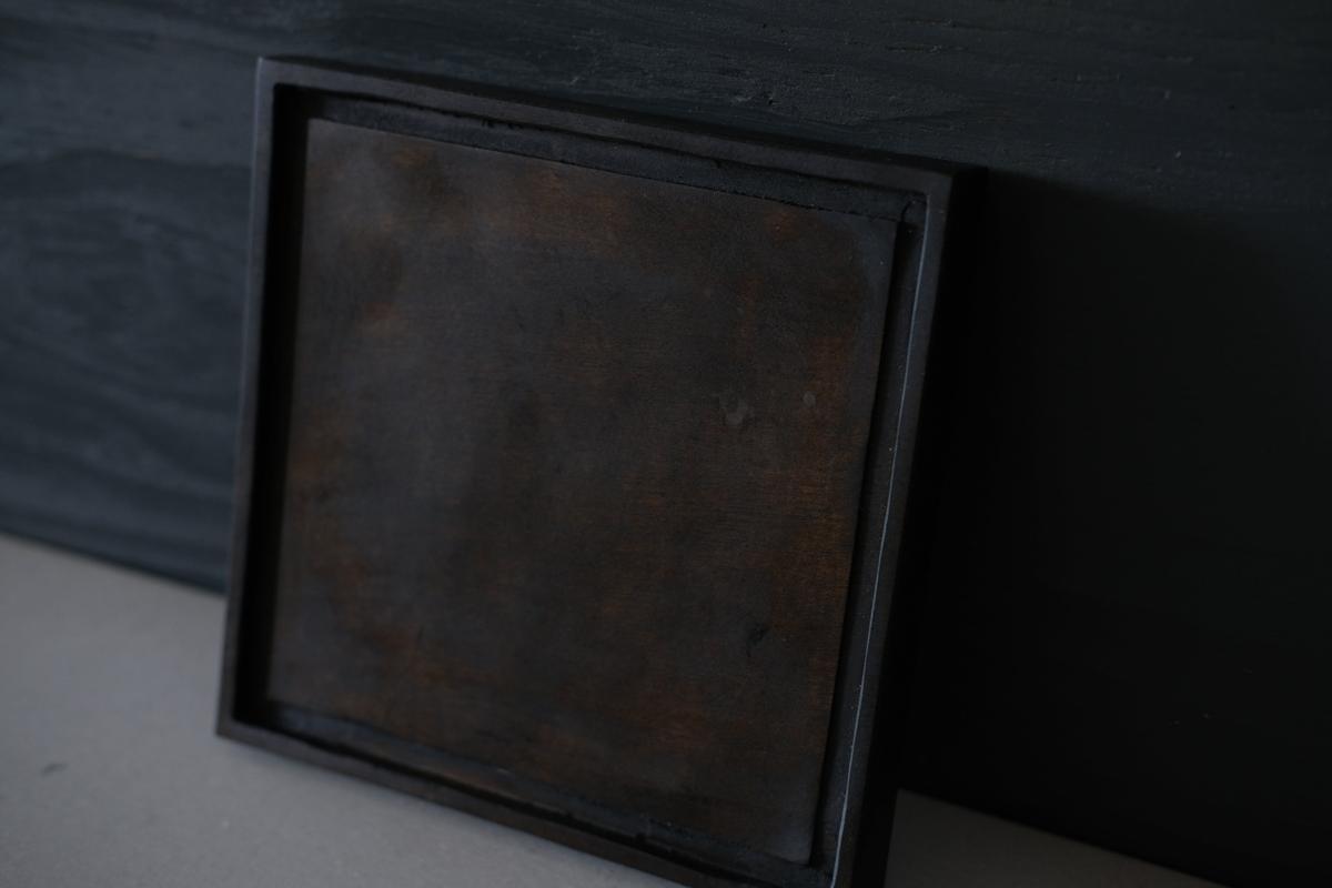 徒爾 角小皿5寸 サクラ・黒漆