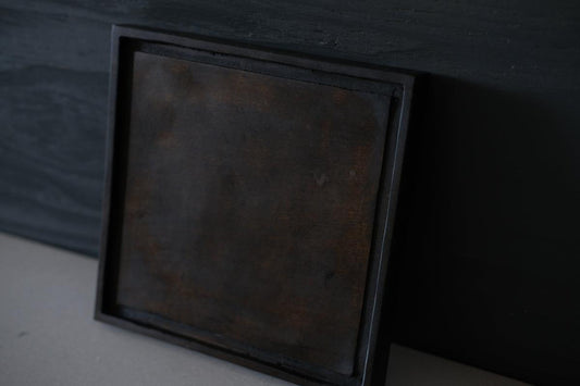 徒爾 角小皿5寸 サクラ・黒漆