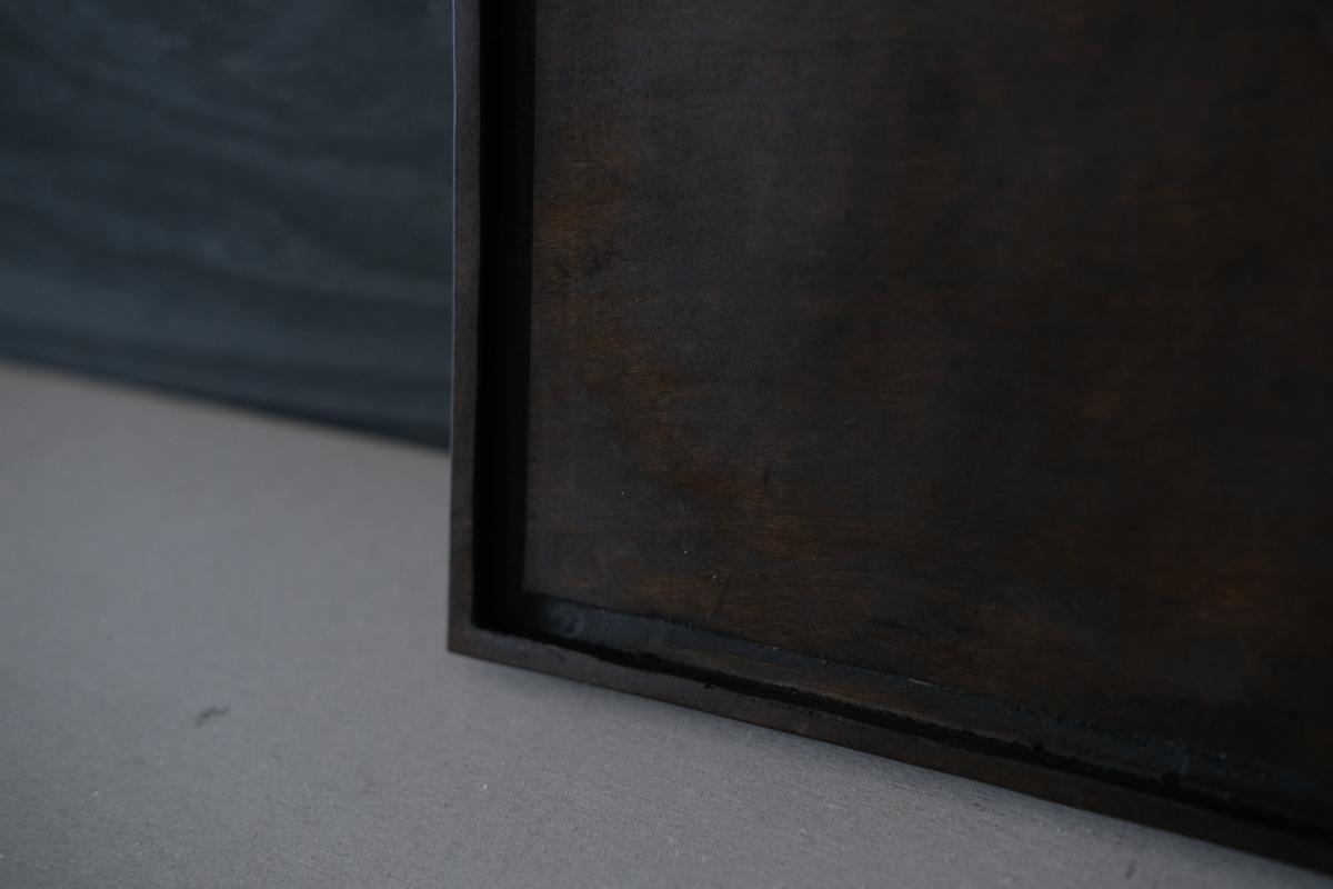 徒爾 角小皿5寸 サクラ・黒漆