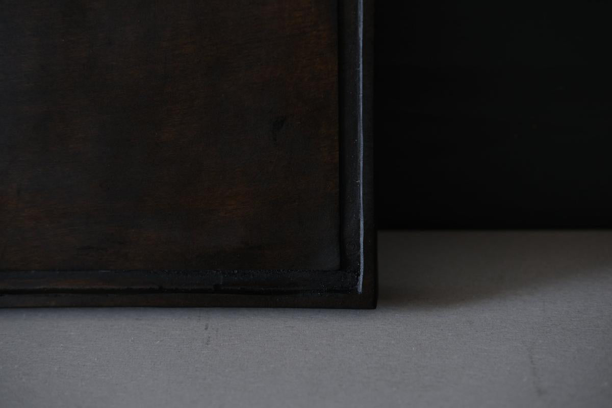 徒爾 角小皿5寸 サクラ・黒漆