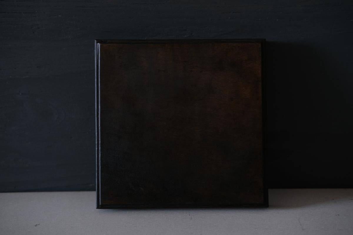 徒爾 角小皿5寸 サクラ・黒漆