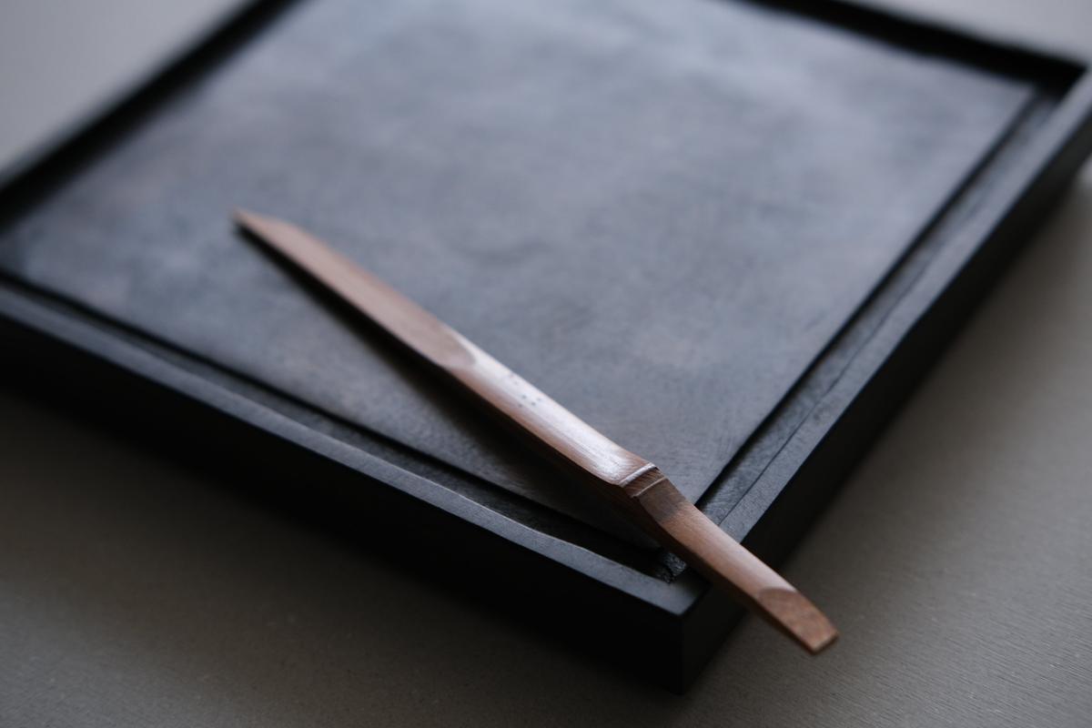 徒爾 角小皿5寸 サクラ・黒漆