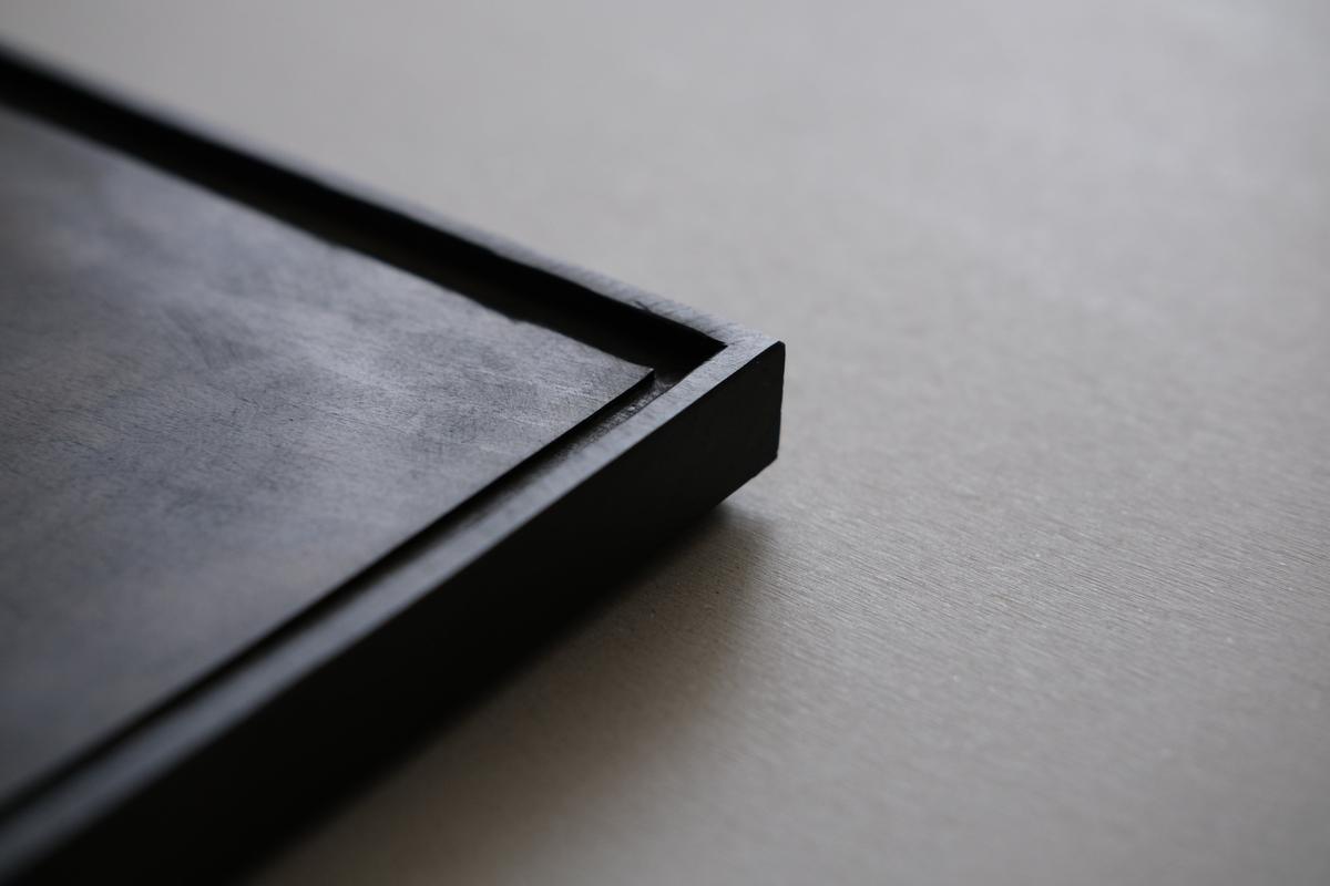 徒爾 角小皿5寸 サクラ・黒漆